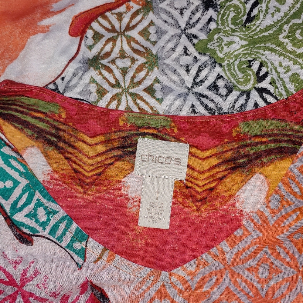 Chicos blouse. SIZE 1 is small...size 8-10.